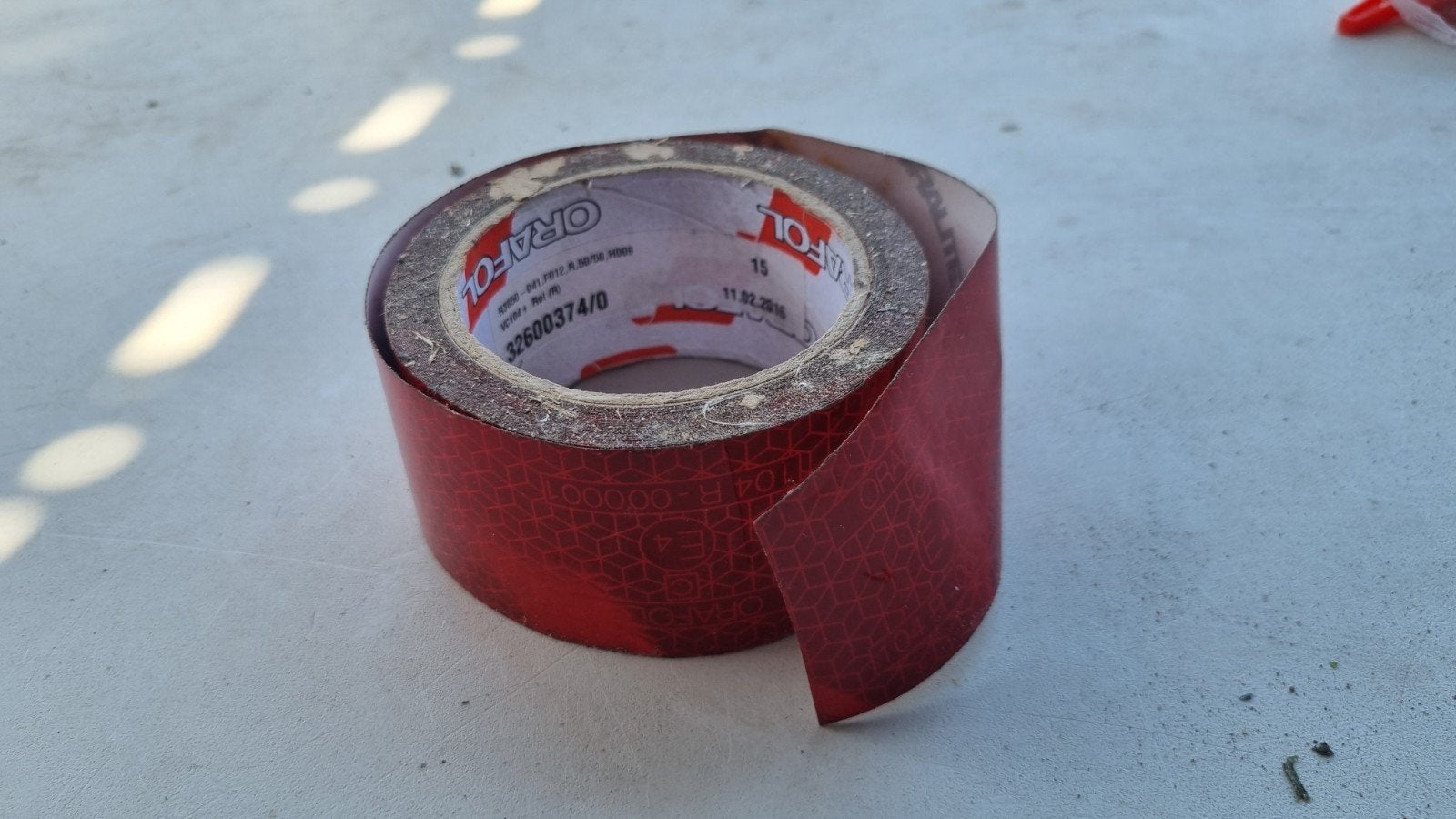 Orafol reflecterende tape, rood, Ophalen of Verzenden