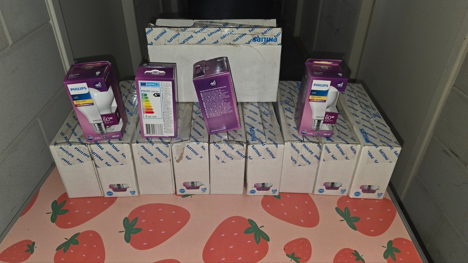 Philips LED lampen E27 - 60W equivalent, Led-lamp, 60 watt of meer, Nieuw, E27 (groot)