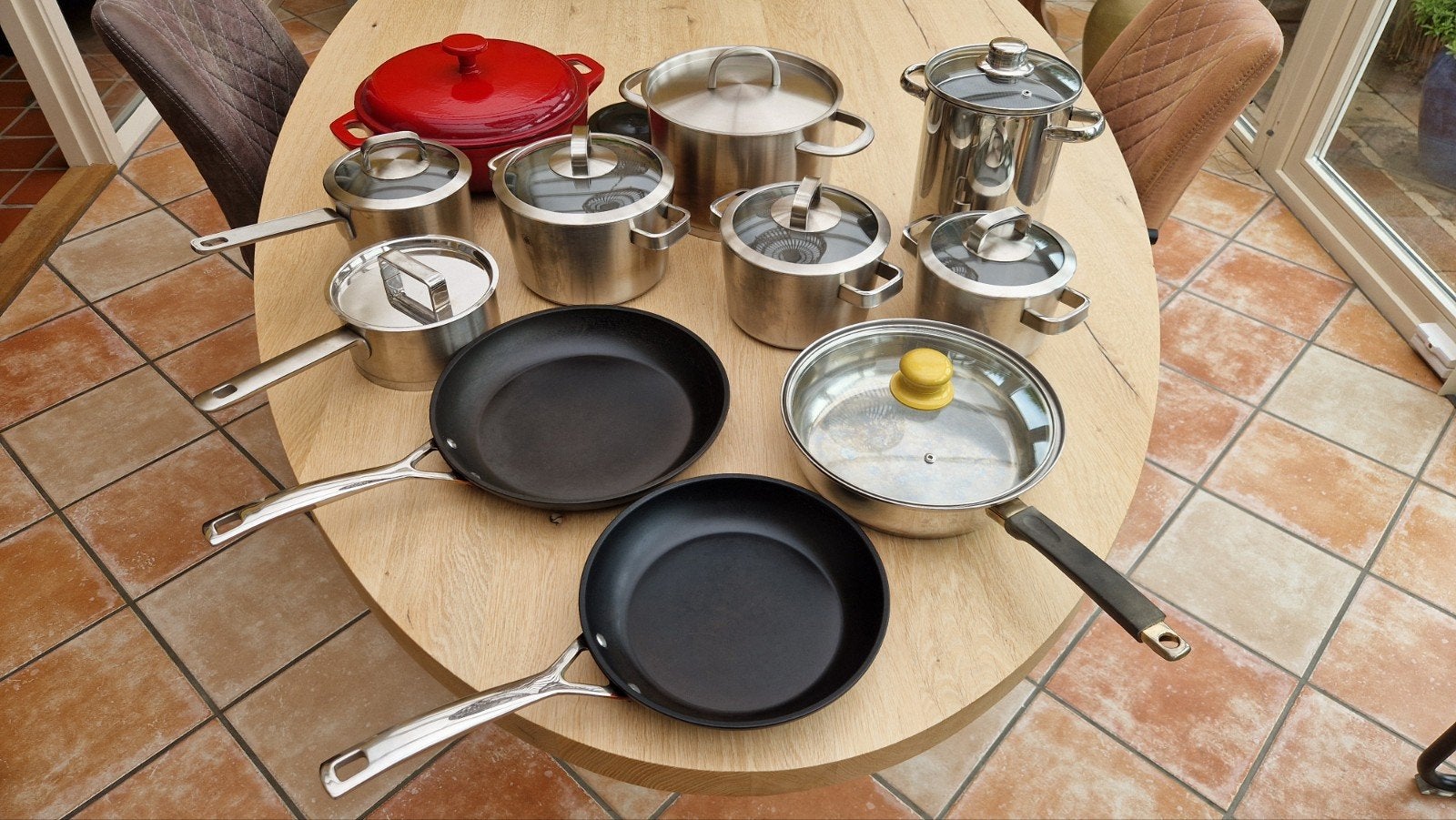 complete pannenset, BK, koekenpannen Le Creuset, Ophalen, Overige materialen, Pannenset