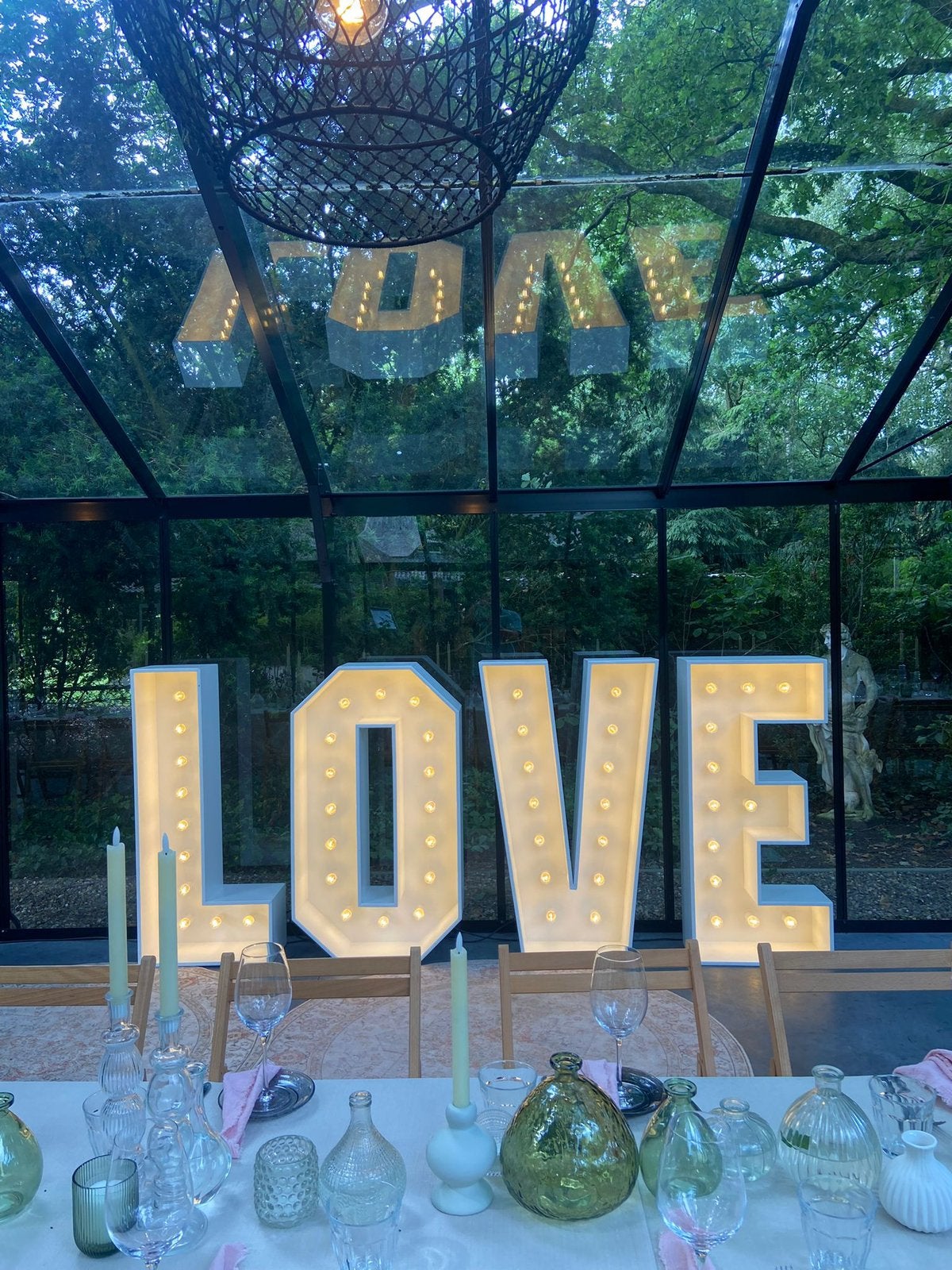 love lichtletters, Hobby en Vrije tijd, Ophalen, Zo goed als nieuw, Geboorte of Huwelijk