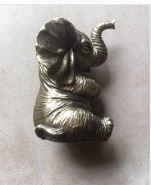 Design beeldje Olifant polystone H 11 cm br 7 cm, Ophalen of Verzenden, Zo goed als nieuw, Dier