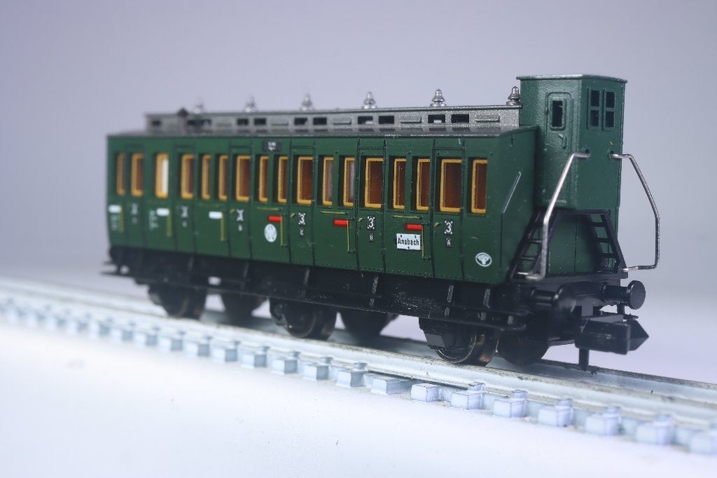 Personenwagen type C3 Pr 89, groen, DRG, Gelijkstroom, Fleischmann, Wagon, Ophalen of Verzenden