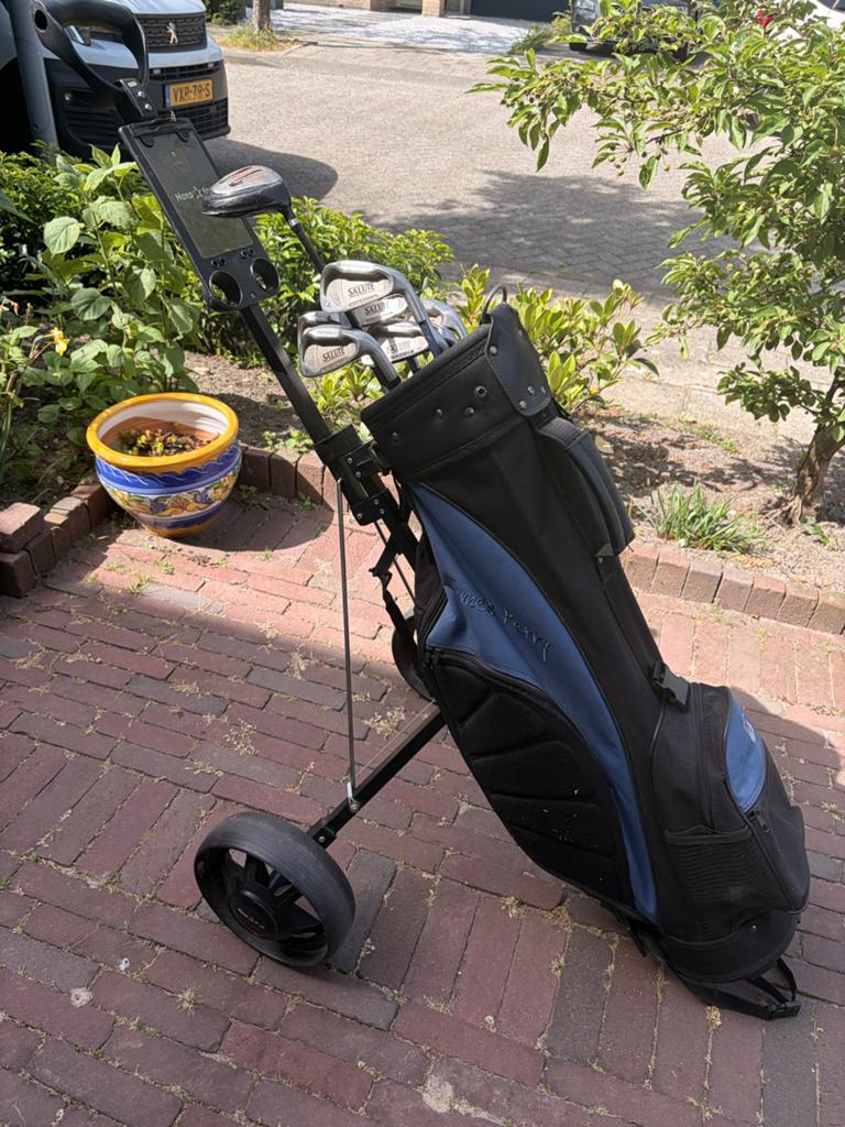 Nord Star Golfkar met Golftas en Clubs, Sport en Fitness, Golf, Ophalen, Gebruikt, Golfkar, Overige merken