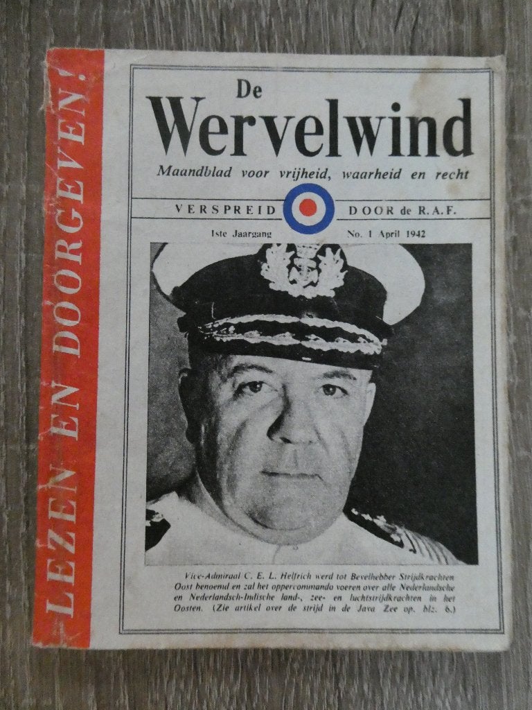 De Wervelwind No. 1 april 1942., Ophalen of Verzenden, Overige soorten, Nederland, Boek of Tijdschrift