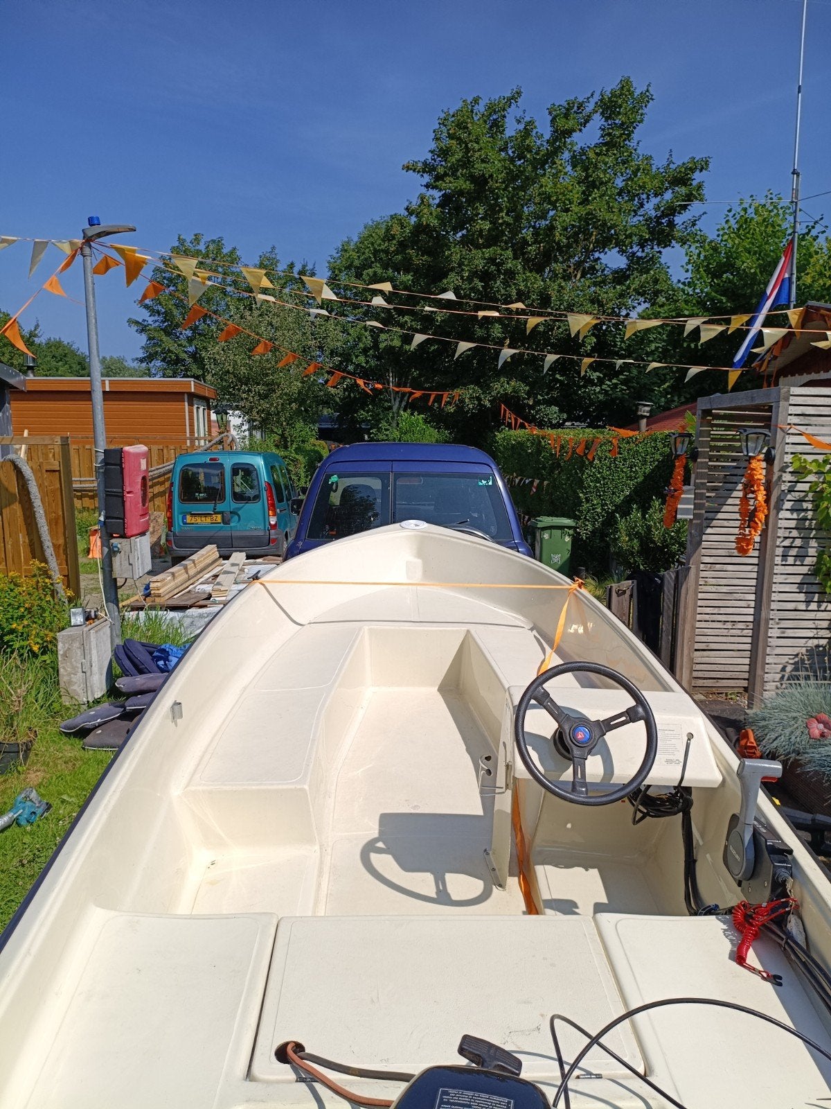 Suzuki 9.9 4-takt met recente beurt en trailer, Watersport en Boten, Buitenboordmotor, Sloep, Polyester, Trailer