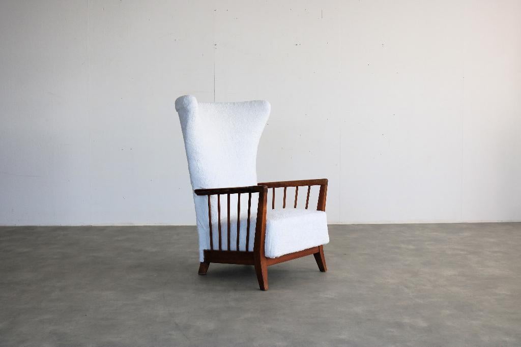 vintage fauteuil | armchair | jaren 60 | Deens, Huis en Inrichting, Fauteuils, Gebruikt, ., 75 tot 100 cm, Ophalen of Verzenden