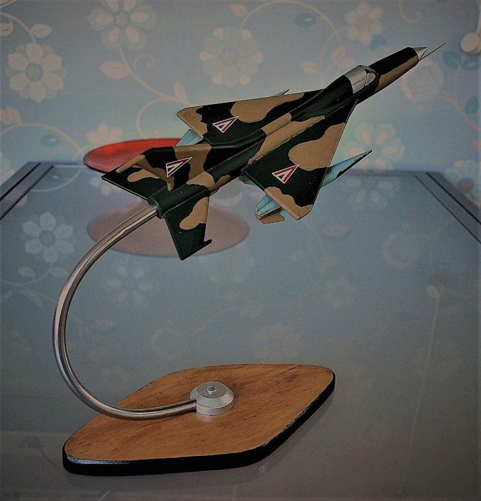 Jet Straaljager MIG 21 GROOT 43 cm Vintage Trench art model, Ophalen of Verzenden