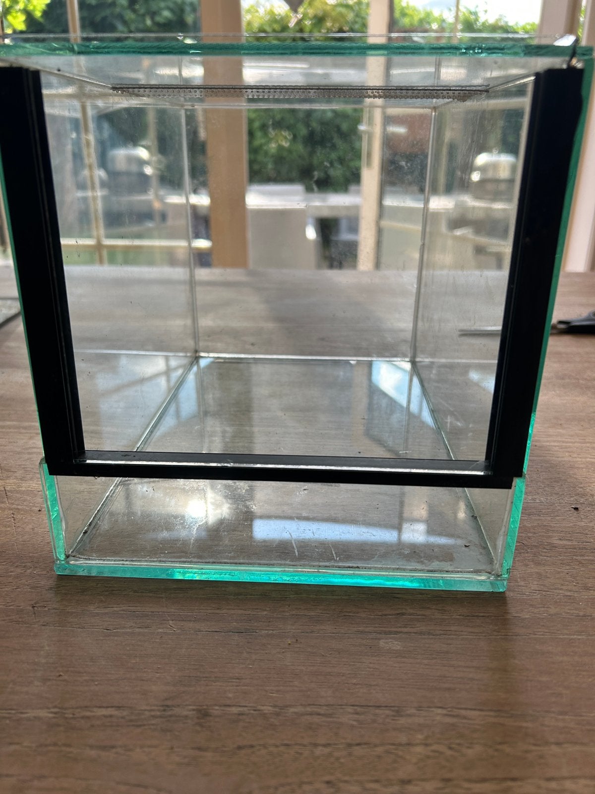 Terrarium 30x20x20 met barst, Ophalen, Gebruikt, Terrarium of Paludarium