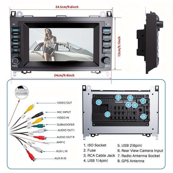 Multifunctionele Android Autoradio – Auto Stereo, Corvance B.V., Verzenden, Nieuw, Corvancebol@gmail.com