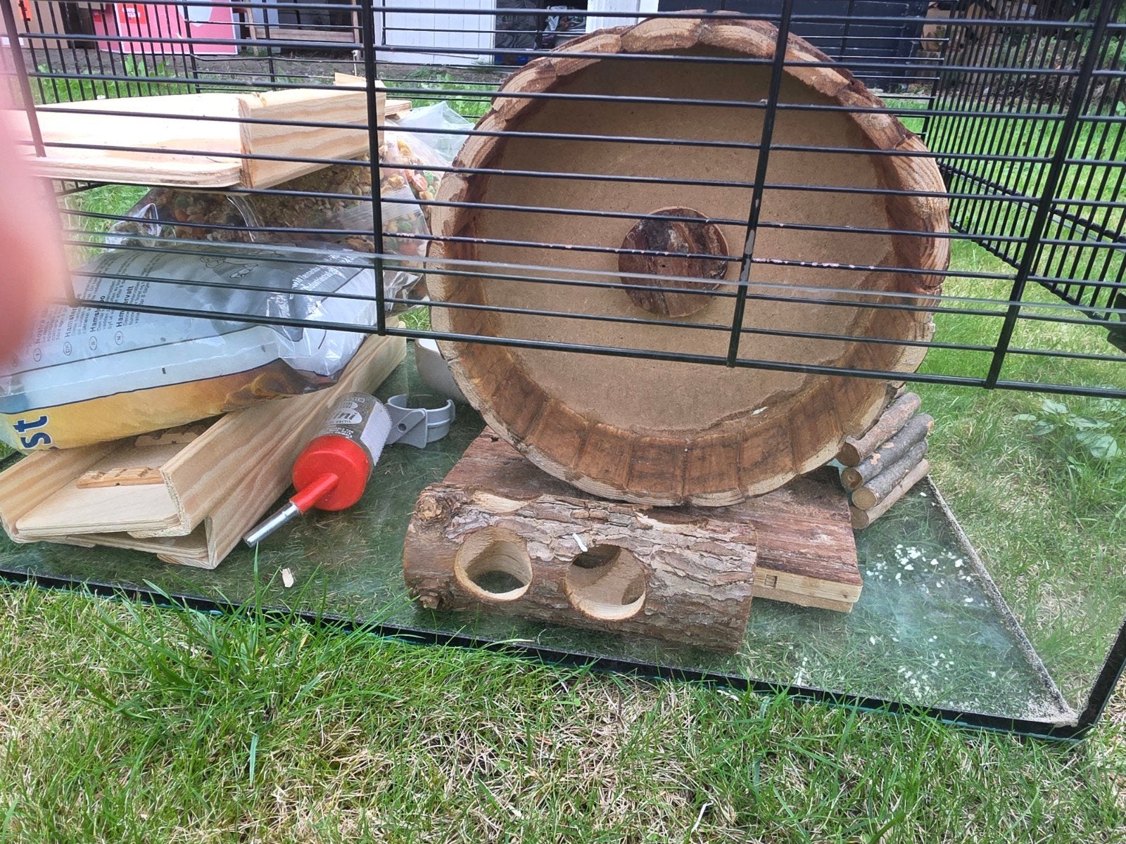 hamsterkooi met alle toebehoren, Ophalen of Verzenden, Zo goed als nieuw, Loopwiel of Rad