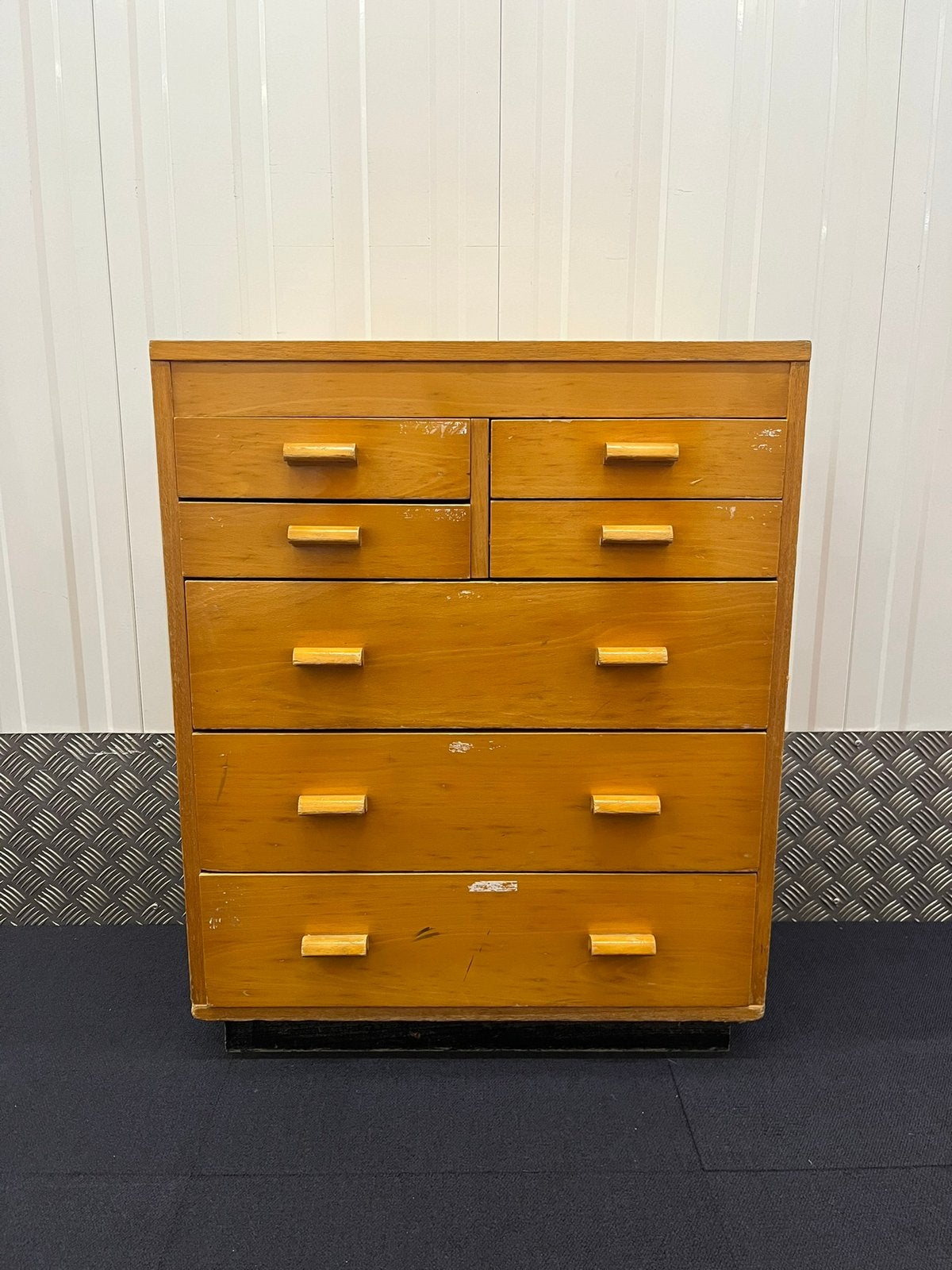 Vintage ladekast schoolkast kast retro, Ophalen, Gebruikt, 5 laden of meer, Vinrage retro schoolkast