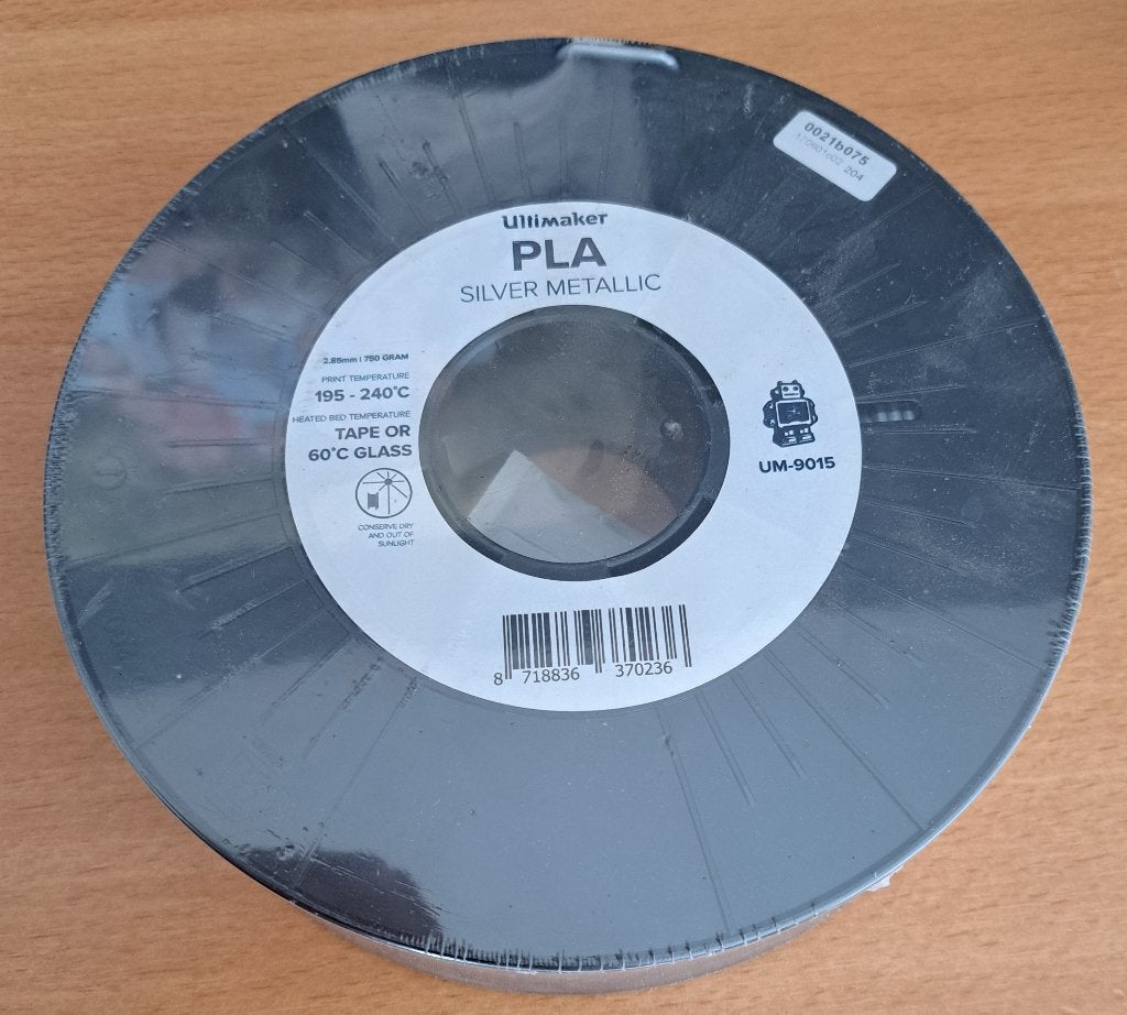 Ultimaker PLA Silver Metallic 2.85mm 750g filament, Computers en Software, Ophalen of Verzenden, Nieuw, Filament, Ultimaker