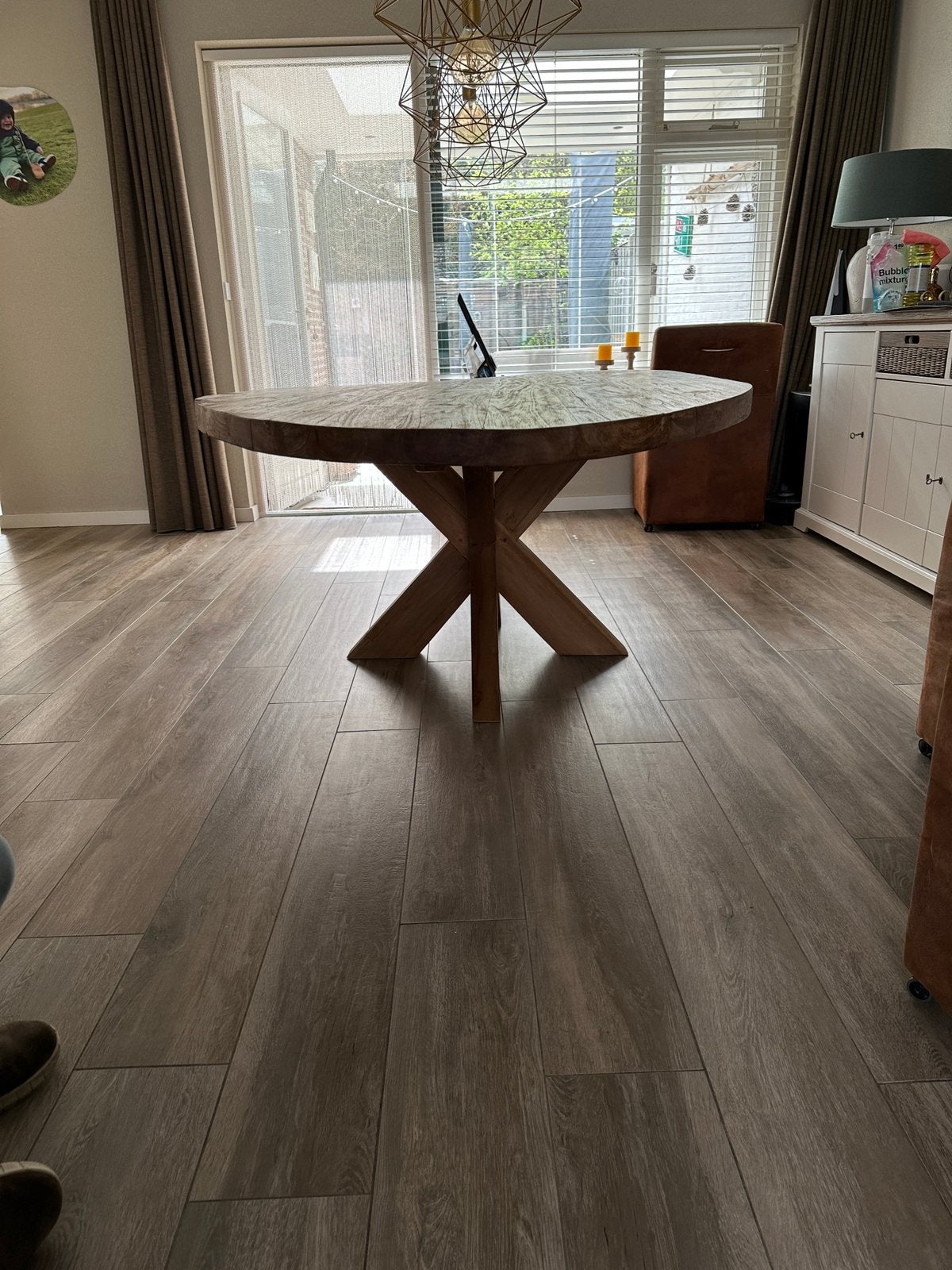 Tuintafel teak hout, Ophalen, Zo goed als nieuw, Ovaal, Teakhout
