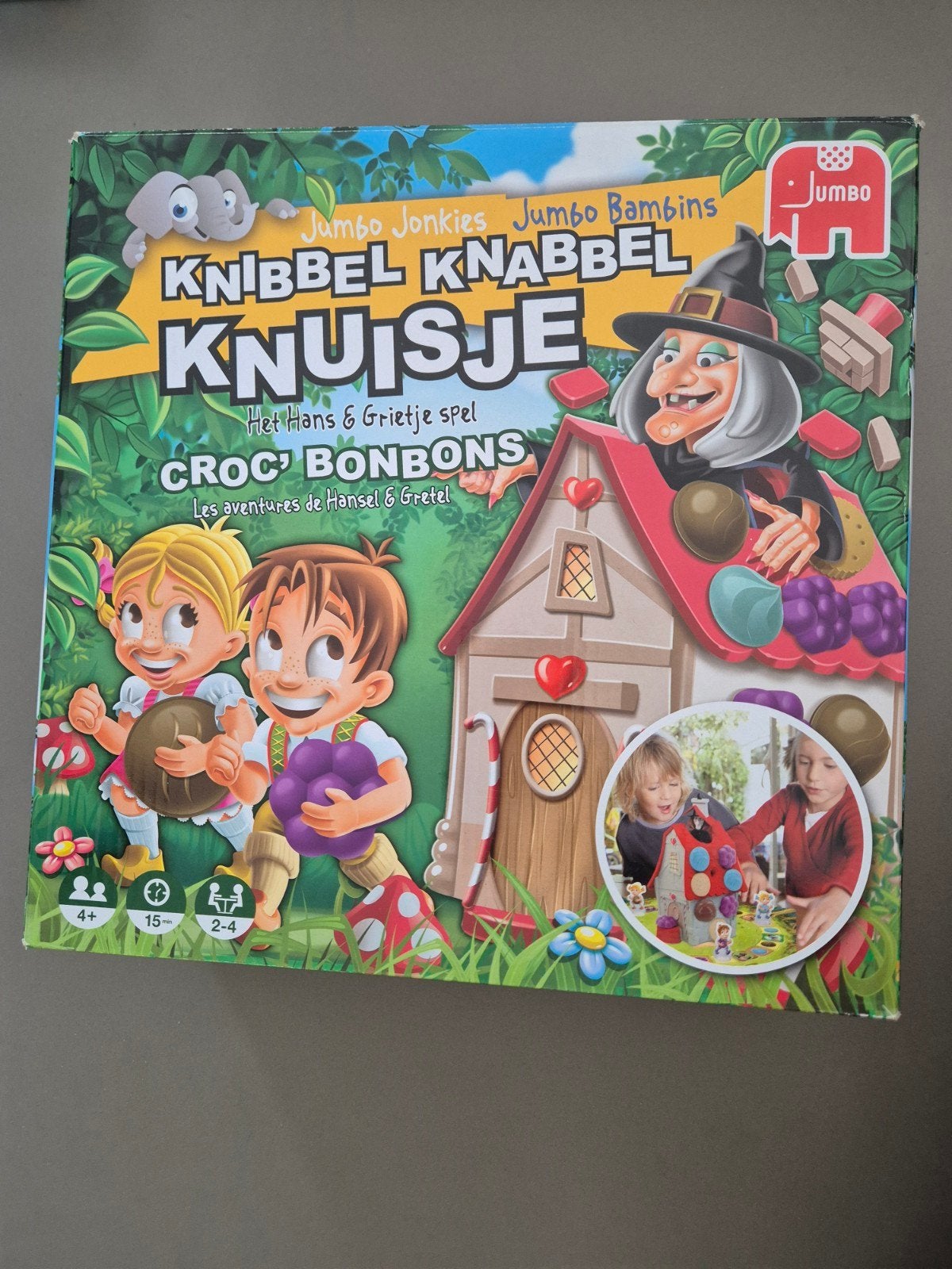 Knibbel Knabbel Knuisje: Het Hans & Grietje spel, Drie of vier spelers, Ophalen of Verzenden, Gebruikt, Jumbo