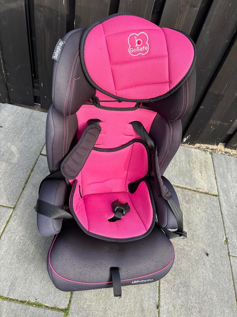 GoSafe Autostoel - Roze/Zwart, Zijbescherming, 9 t/m 36 kg, Ophalen, Overige merken