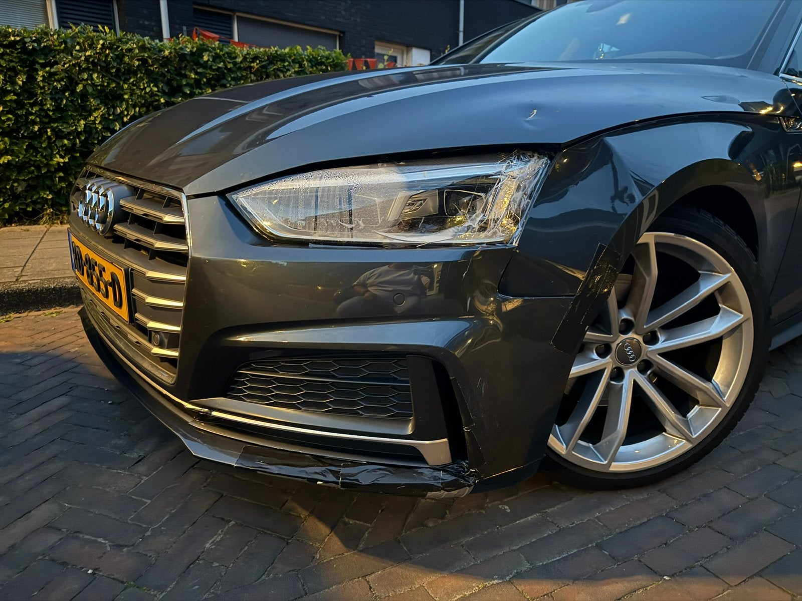 Audi A5 MET SCHADE  2.0 Tfsi Mhev 190pk AMBLIGHT / Carplay, Auto diversen, Schadeauto's, 1984 cc, Hybride Elektrisch/Benzine, Audi