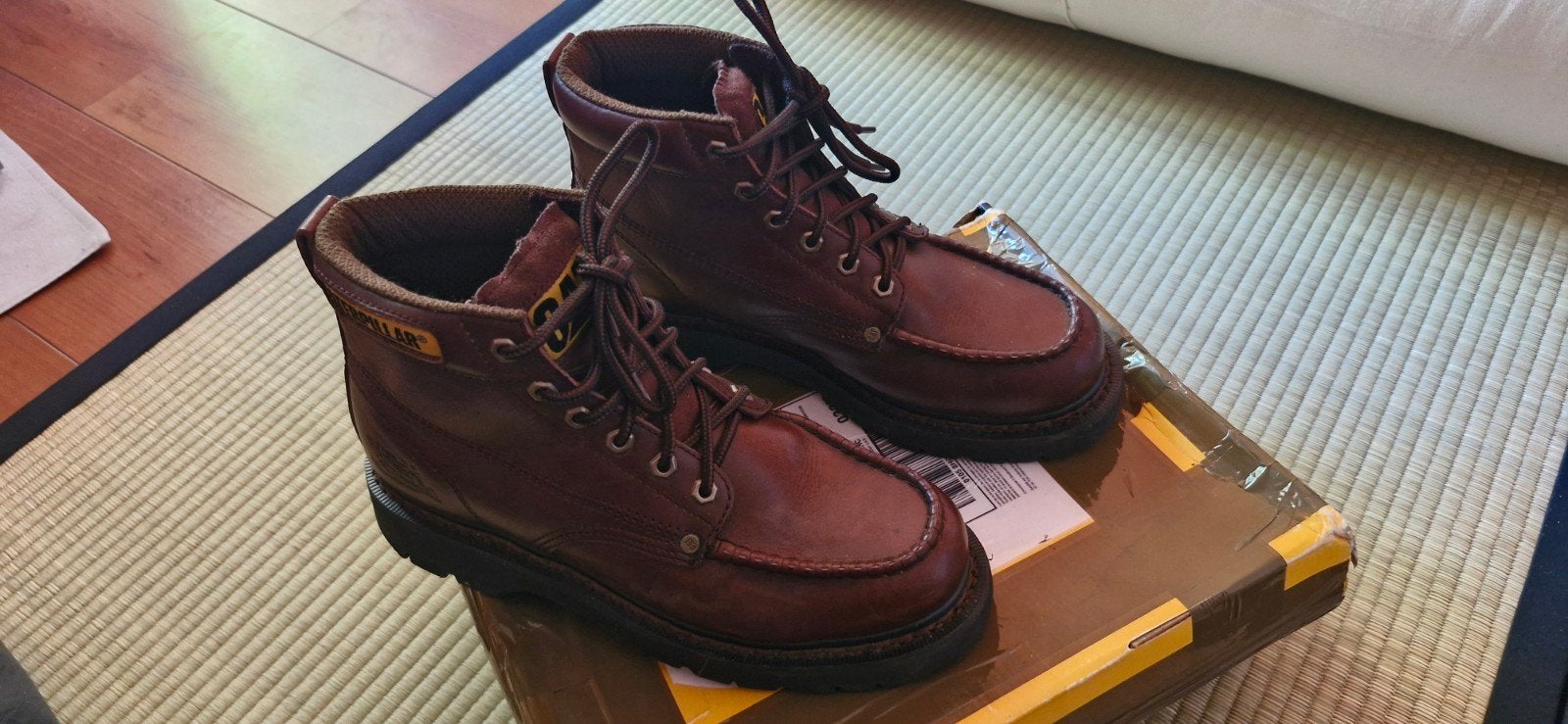Vintage Caterpillar Laarzen - Bruin Leer, Maat 42, Kleding | Heren, Schoenen, Bruin, Boots, Ophalen of Verzenden, Zo goed als nieuw