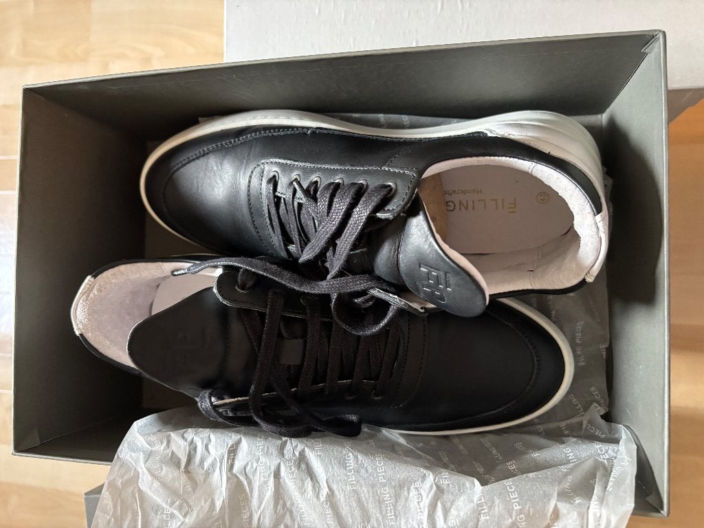 Filling Pieces Low Top Ripple zwart/wit maat 43, Verzenden, Zwart