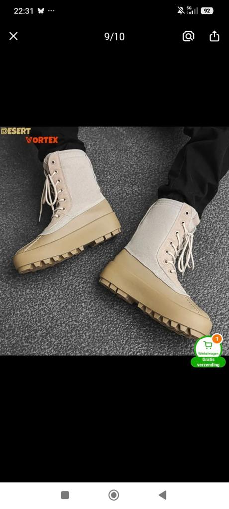 Desert Vortex Heren Boots - Beige/Zandkleurige. Maar 42, Overige kleuren, Nieuw, Ophalen of Verzenden, Boots