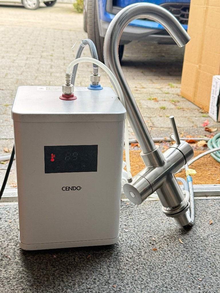 CENDO 3-in-1 kokendwaterkraan /quooker, Beige, Bordenrek, Ophalen of Verzenden, Guaestus Trading