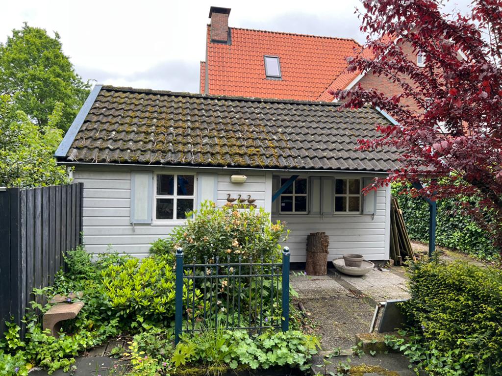 Tuinhuis garage houtskelet 6m x 5m, Tuin en Terras, Tuinhuizen, Ophalen, Gebruikt, Tuinhuis, 2 ramen