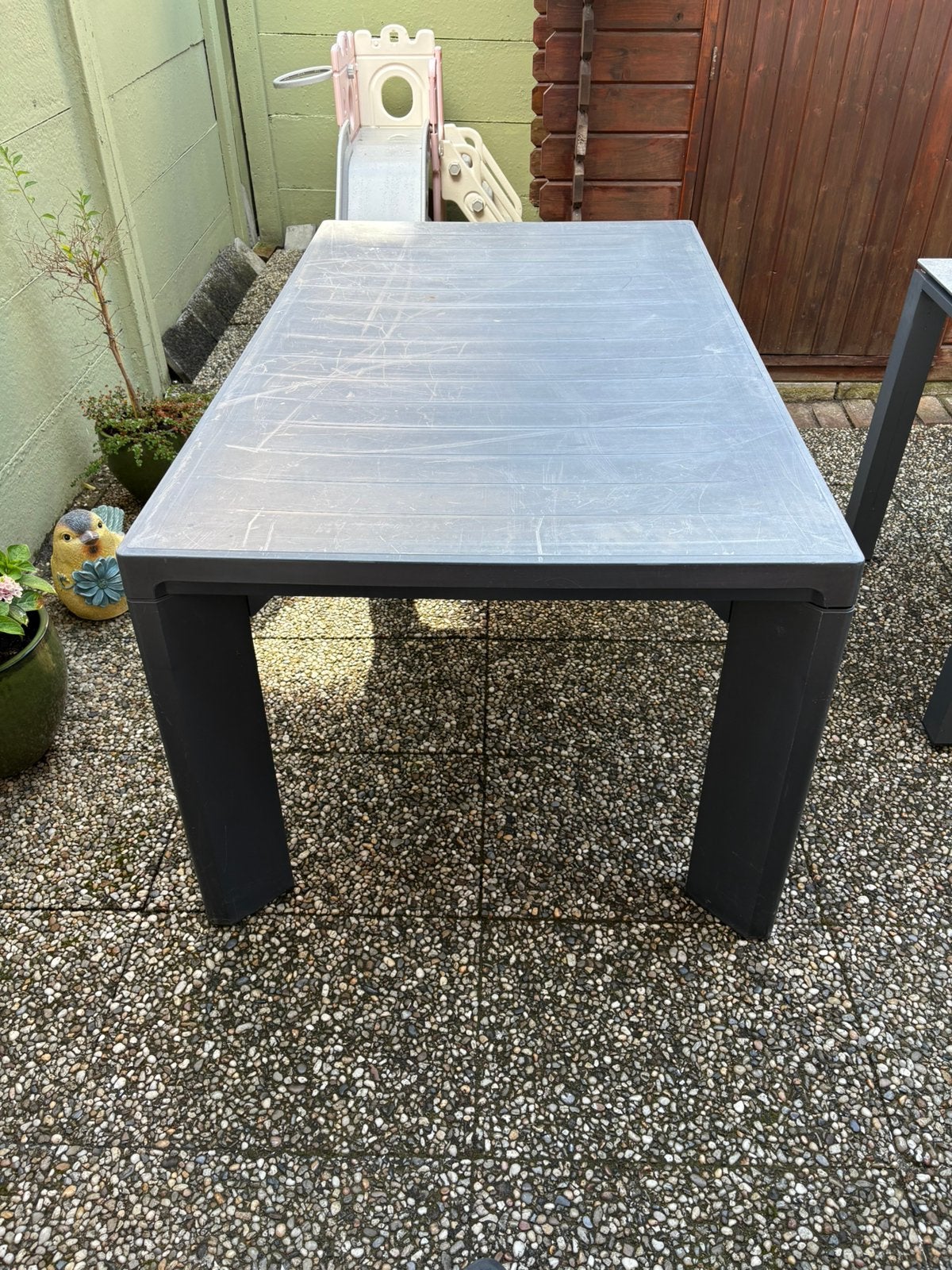 Tuintafel Antraciet, Ophalen, Zo goed als nieuw, Rechthoekig, Aluminium
