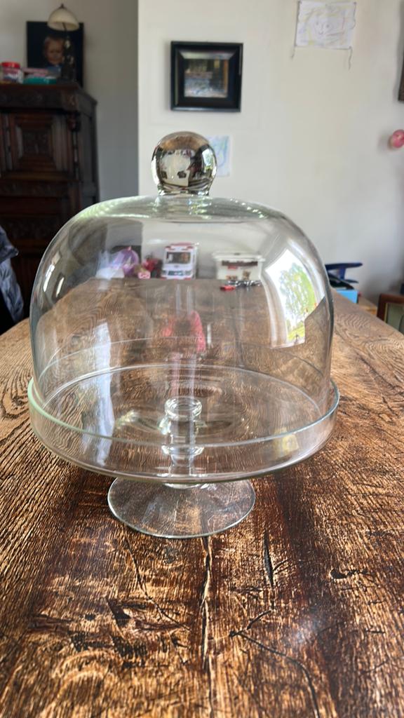 Glazen stolp, Ophalen, Zo goed als nieuw, Rond, Glas