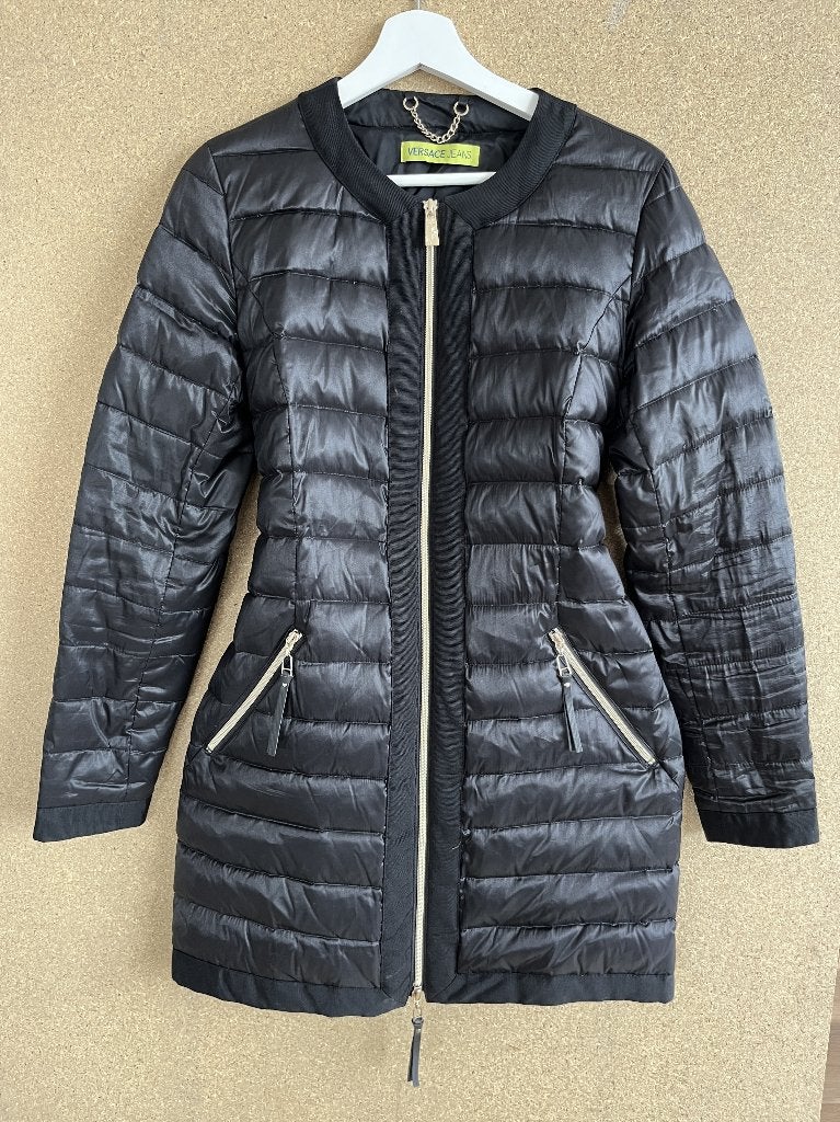 Versace Jeans dames donsjas zwart maat S, Verzenden, Zwart, Zo goed als nieuw, Versace