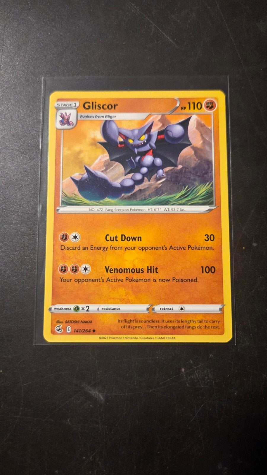 Gliscor 141/264 - Fusion Strike Pokémon Kaart, Verzenden, Zo goed als nieuw, Losse kaart