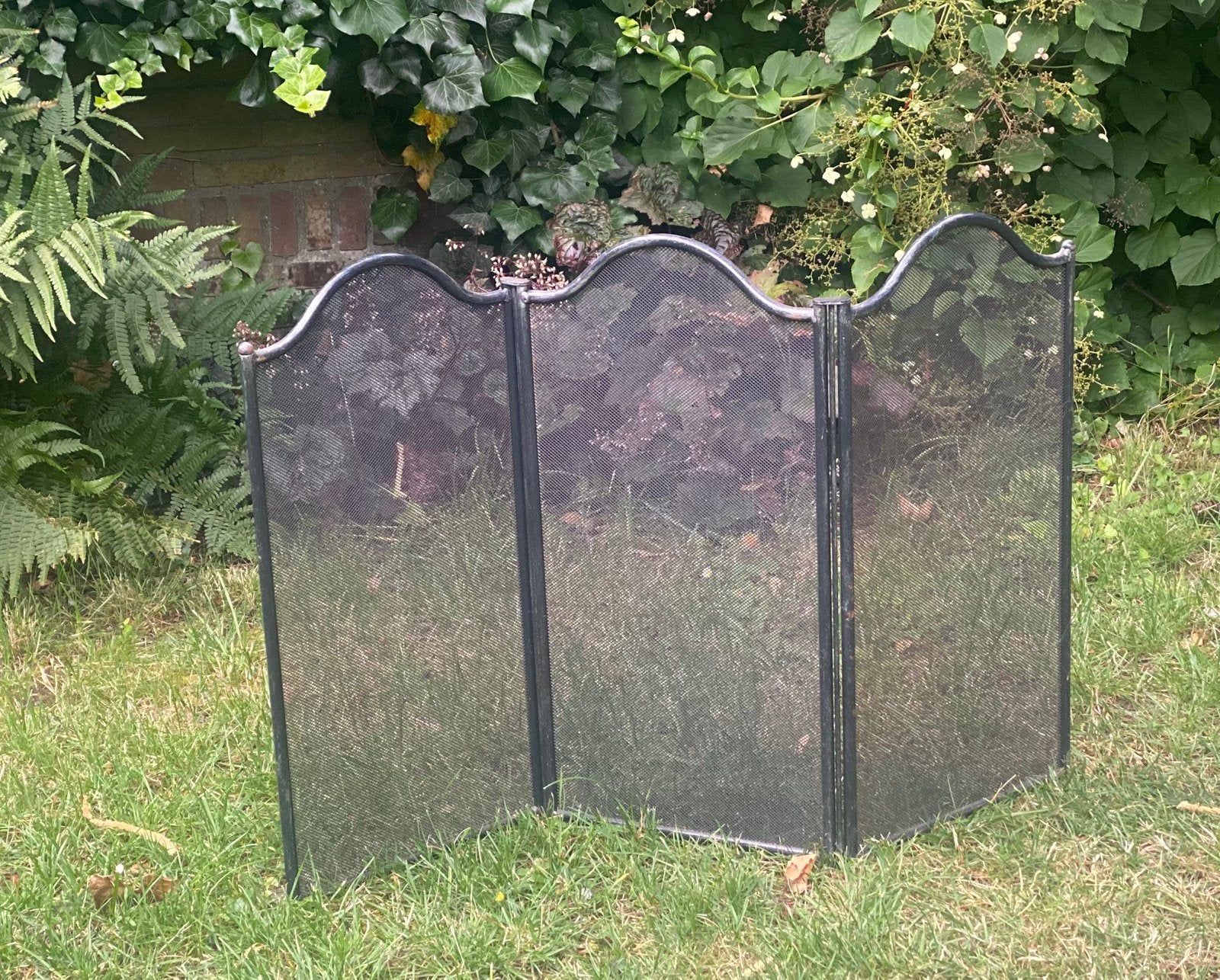 Decoratief haardscherm - 3-delig gietijzer, Ophalen of Verzenden, Gebruikt, Vrijstaande haard, Overige soorten