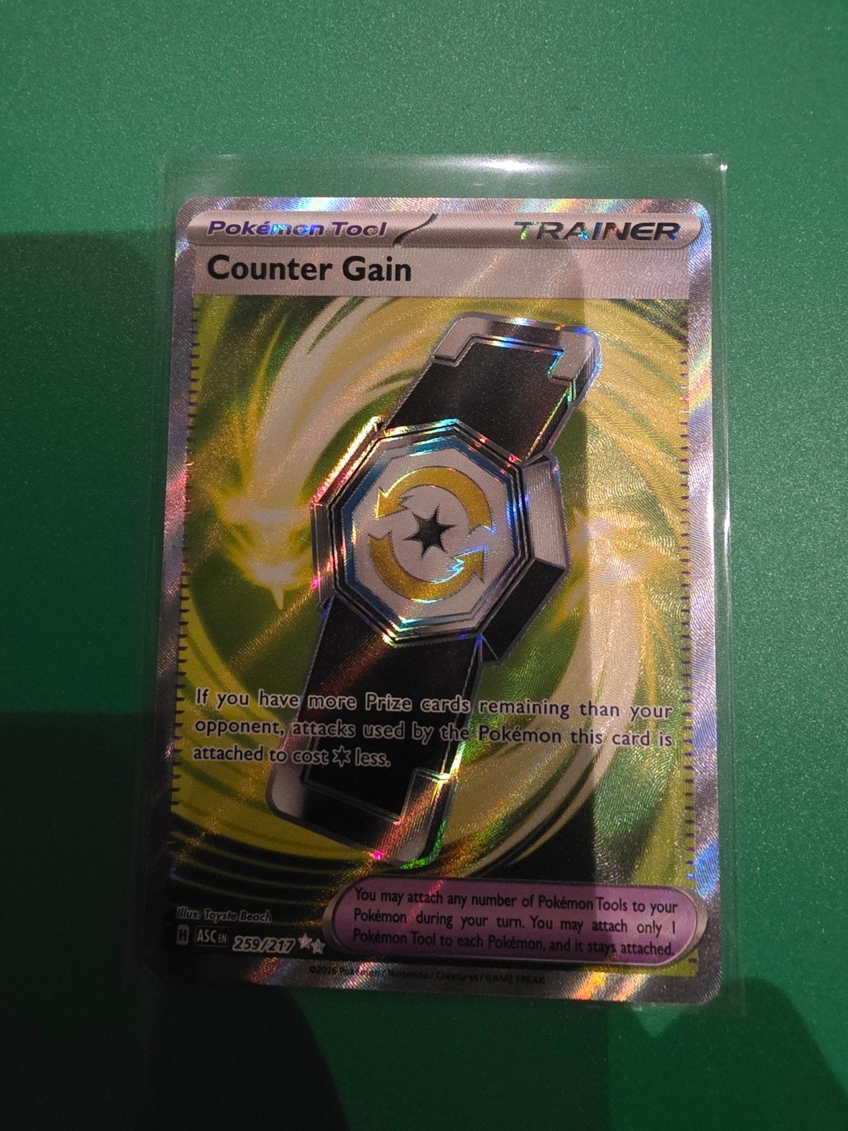 Pokémon TCG Counter Gain Trainer Kaart 259/217, Ophalen of Verzenden, Zo goed als nieuw, Losse kaart, Foil