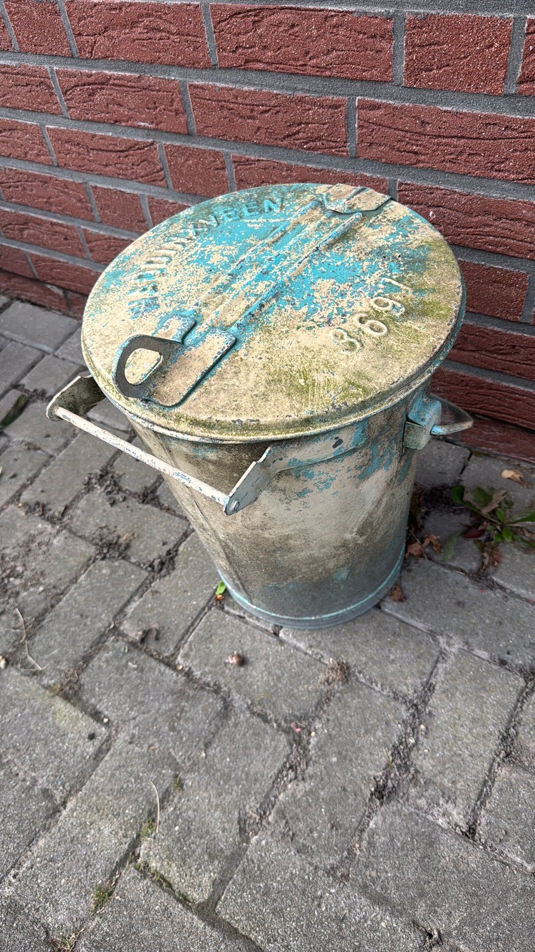 Zinken vuilnisbak waddinxveen, Tuin en Terras, Ophalen, Gebruikt, Geen, Geen