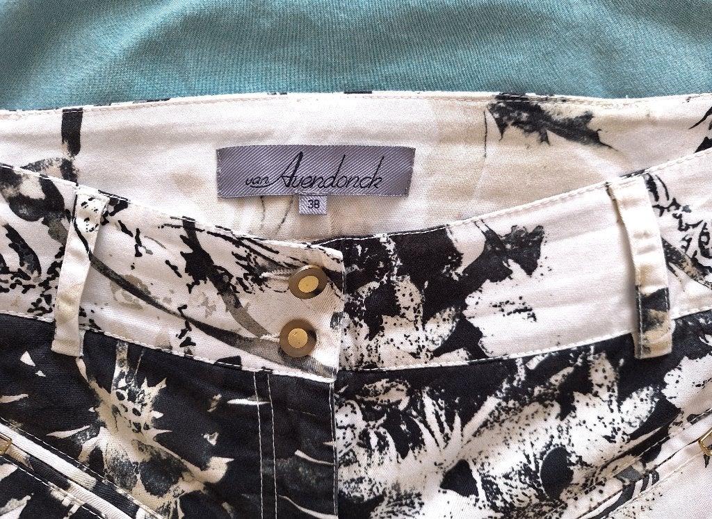 NU 5.00 Broek -offwhite/zwart/beige/grijs - AVENDONCK -Mt 38, Kleding | Dames, Maat 38/40 (M), Overige kleuren, Ophalen of Verzenden