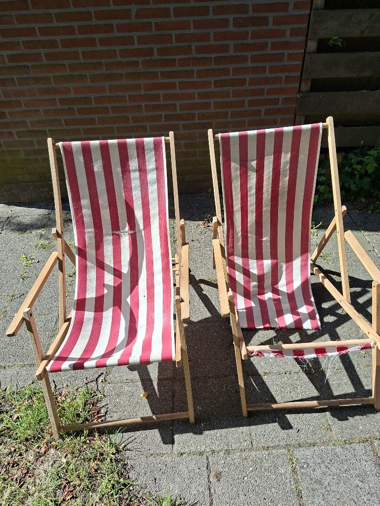 houten strandstoel, Ophalen, Gebruikt, Hout, Inklapbaar