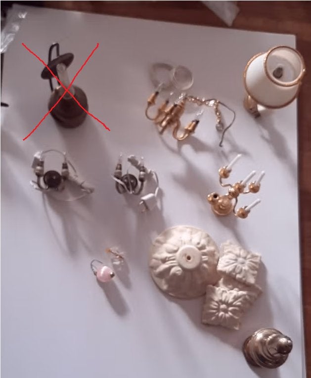 Miniatuur lampen en accessoires voor poppenhuis, Ophalen of Verzenden, Gebruikt, Poppenhuis