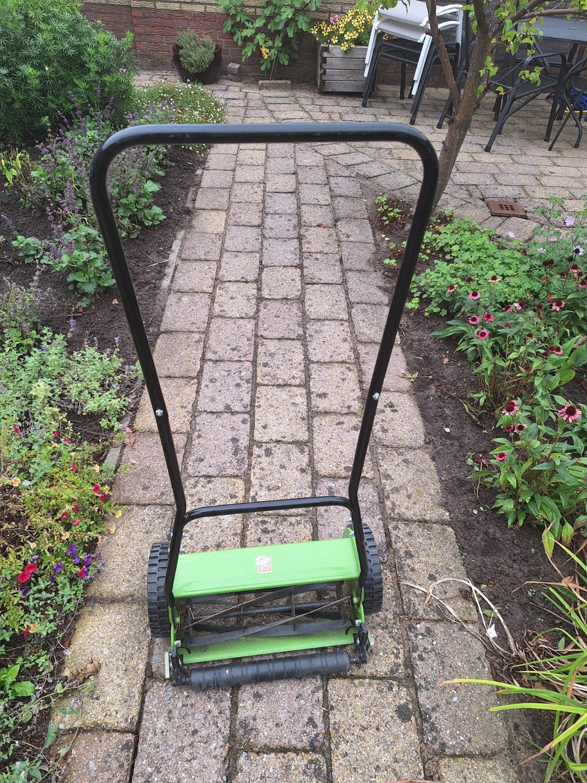 maaimachine, grasmaaier, handbediening, Tuin en Terras, Grasmaaiers, Ophalen, Zo goed als nieuw