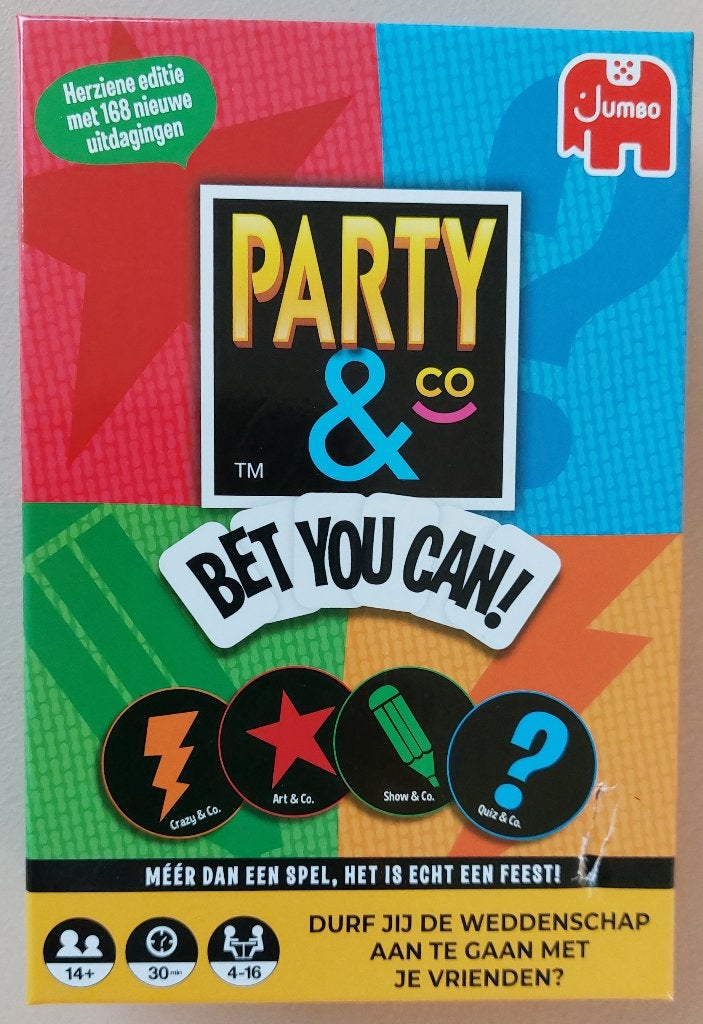 Party & co Bet you can! Herziene editie ongebruikt nieuw, Een of twee spelers, Ophalen, Nieuw, Jumbo spellen