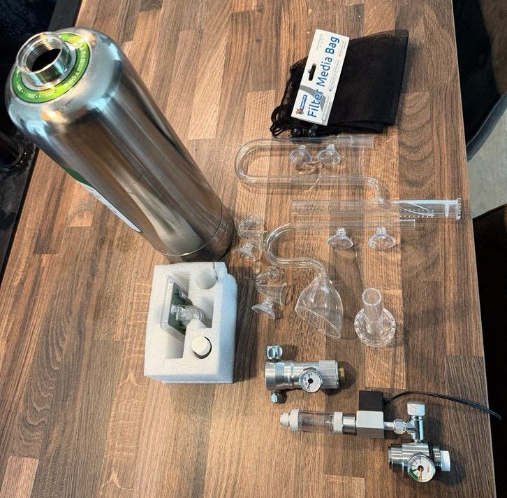 CO2 set voor aquarium aquascape glazen lily pipes, Ophalen of Verzenden, Nieuw, CO₂-systeem, Overige merken