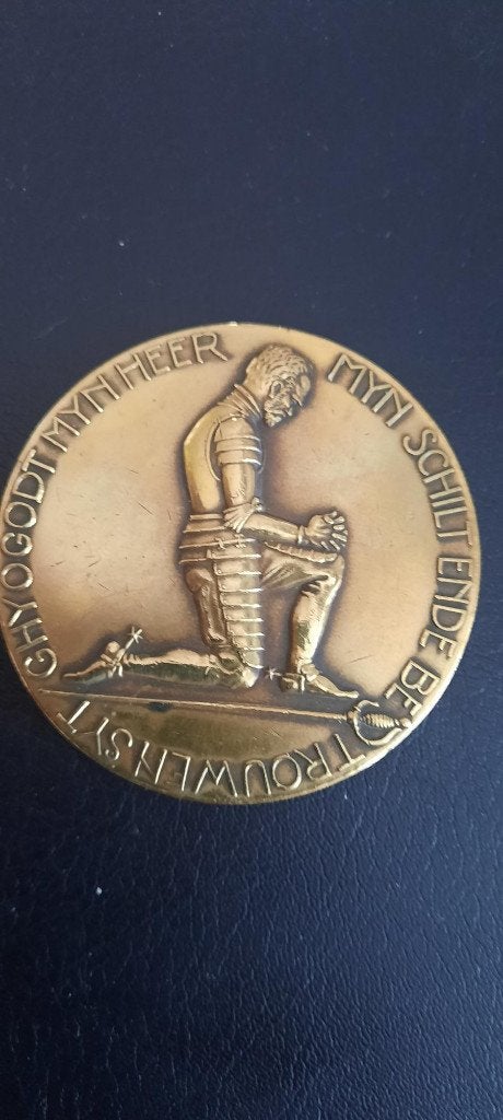 Penning (brons) van de 400ste geb.dag Willem van Oranje, Ophalen of Verzenden, Brons, Nederland
