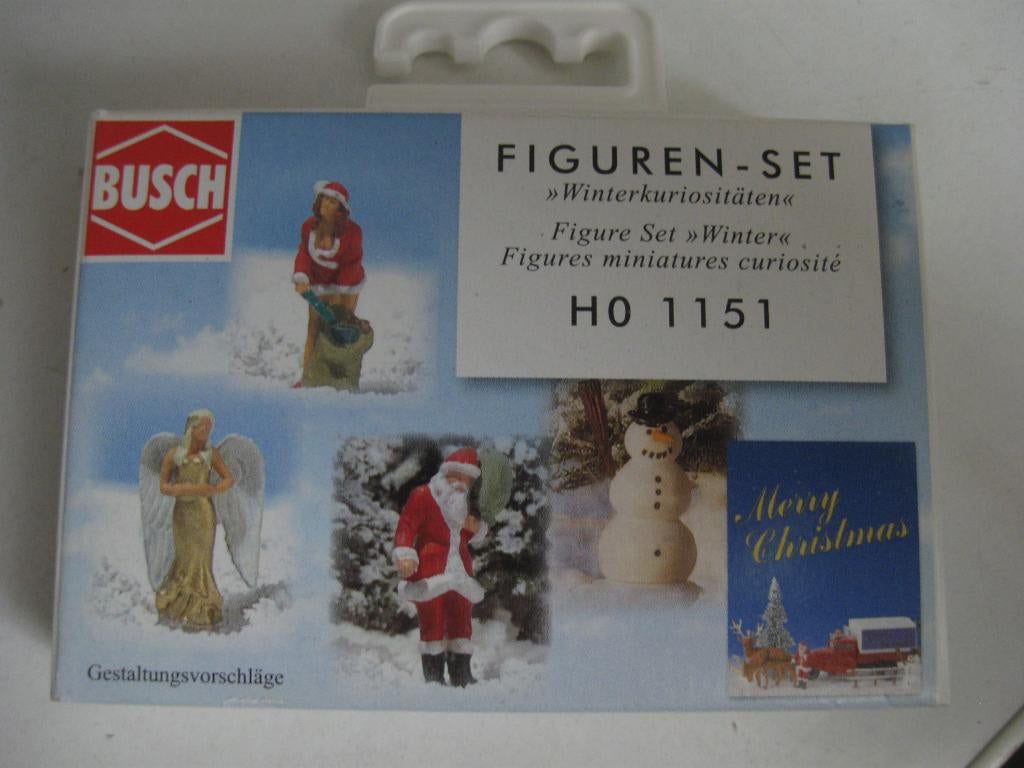Modeltrein Ho: Busch 1151 Winterse figuren, Hobby en Vrije tijd, Modeltreinen | H0, Overige merken, Gelijkstroom of Wisselstroom
