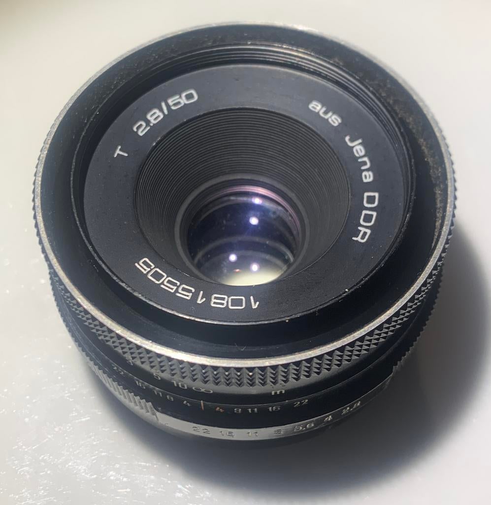 (Carl Zeiss) Aus Jena DDR T 2.8/50mm  (M42) (Utrecht-West), Ophalen of Verzenden, Refurbished, Telelens