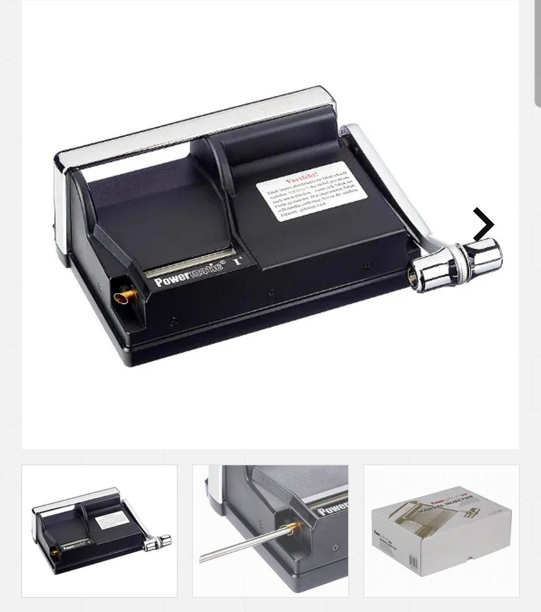 Powermatic I+ Elite handmatige sigarettenmaker, Ophalen of Verzenden, Powermatic, Overige typen, Onbekend, raadpleeg de verpakking voor details