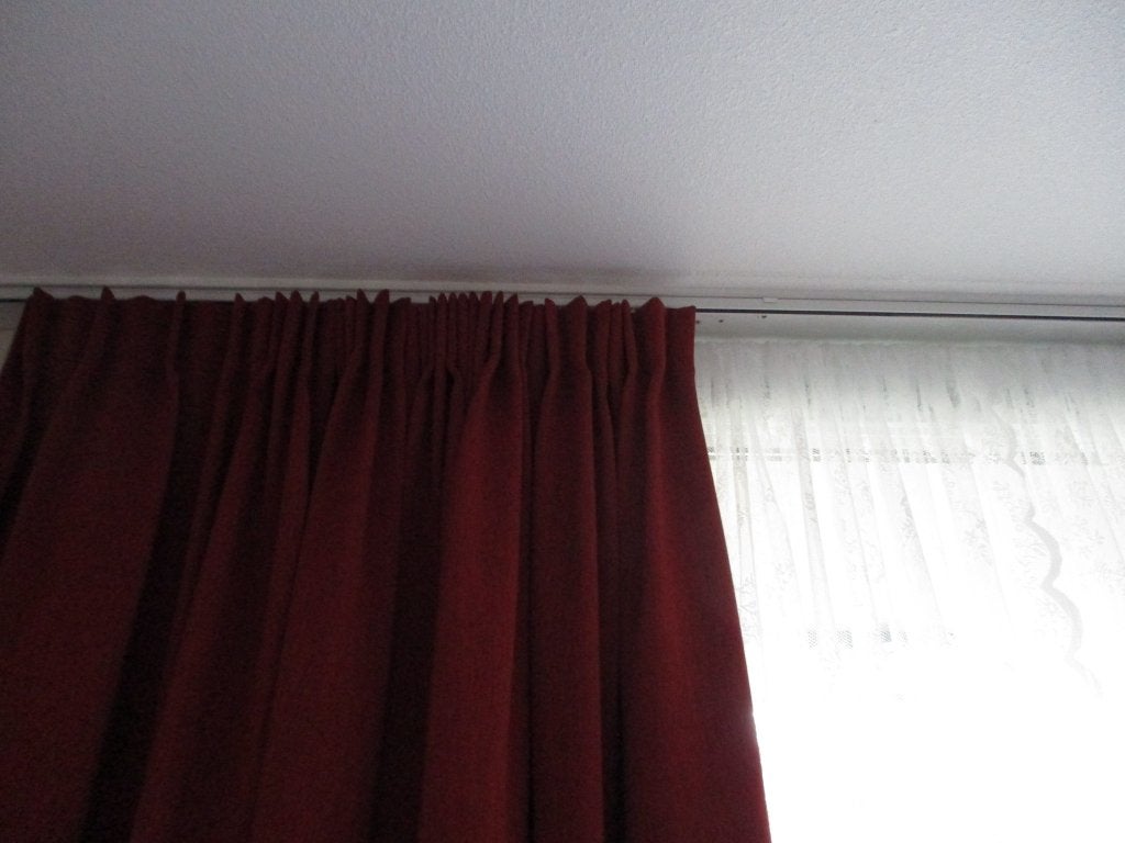 Gordijnen donker roze-rood., Huis en Inrichting, Stoffering | Gordijnen en Lamellen, Ophalen, Met haken, Rood, Gebruikt