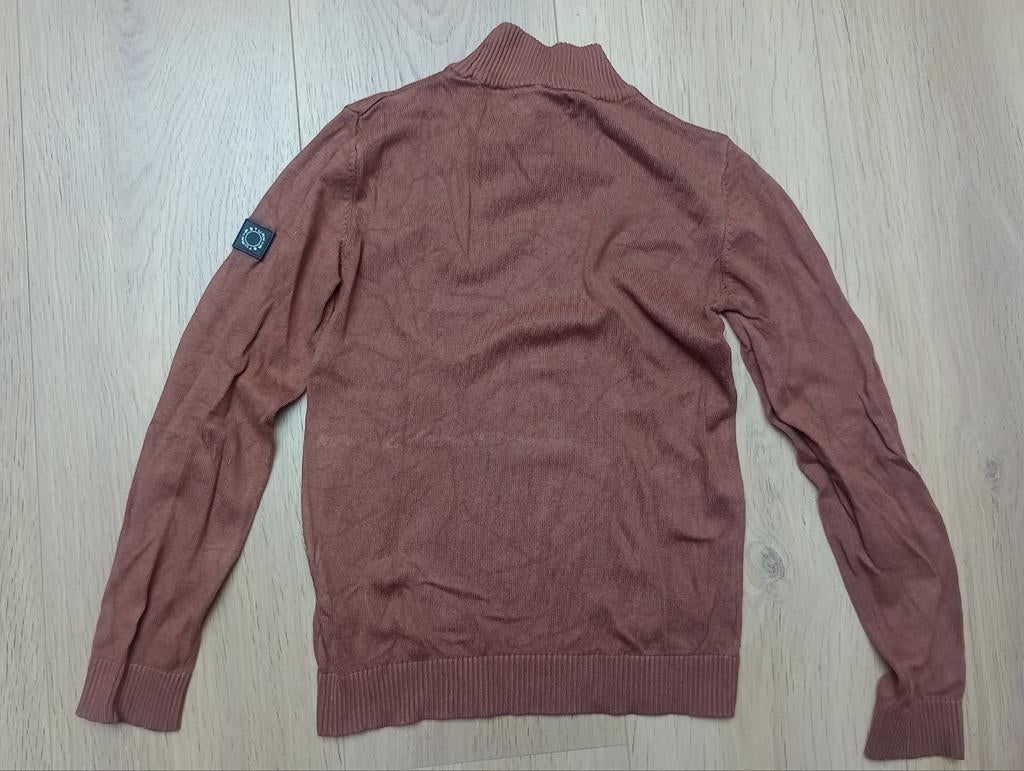 Bruine longsleeve - coltrui - maat 122/128, Ophalen of Verzenden, Gebruikt, Jongen, Shirt of Longsleeve