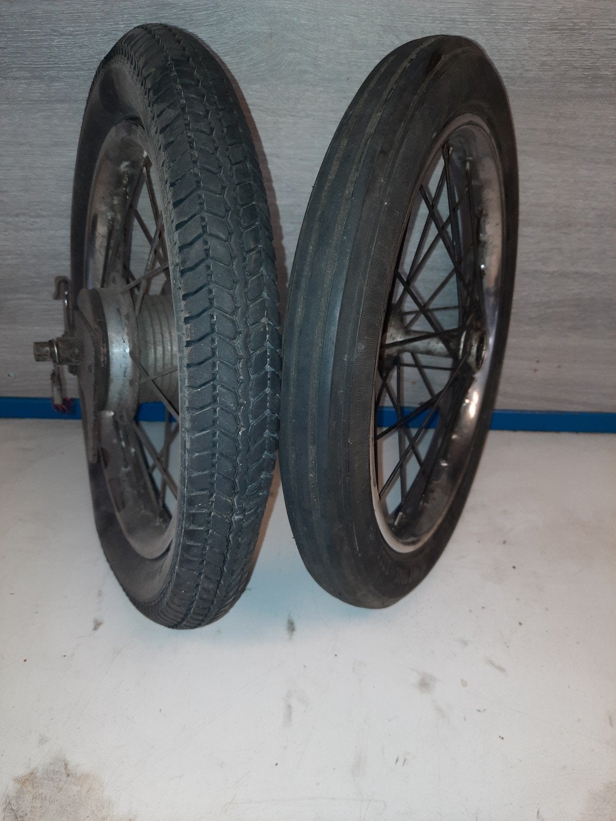 Set van 2 gebruikte Solex wielen met banden, Fietsen en Brommers, Wiel, Gebruikt, Staal, Ophalen of Verzenden