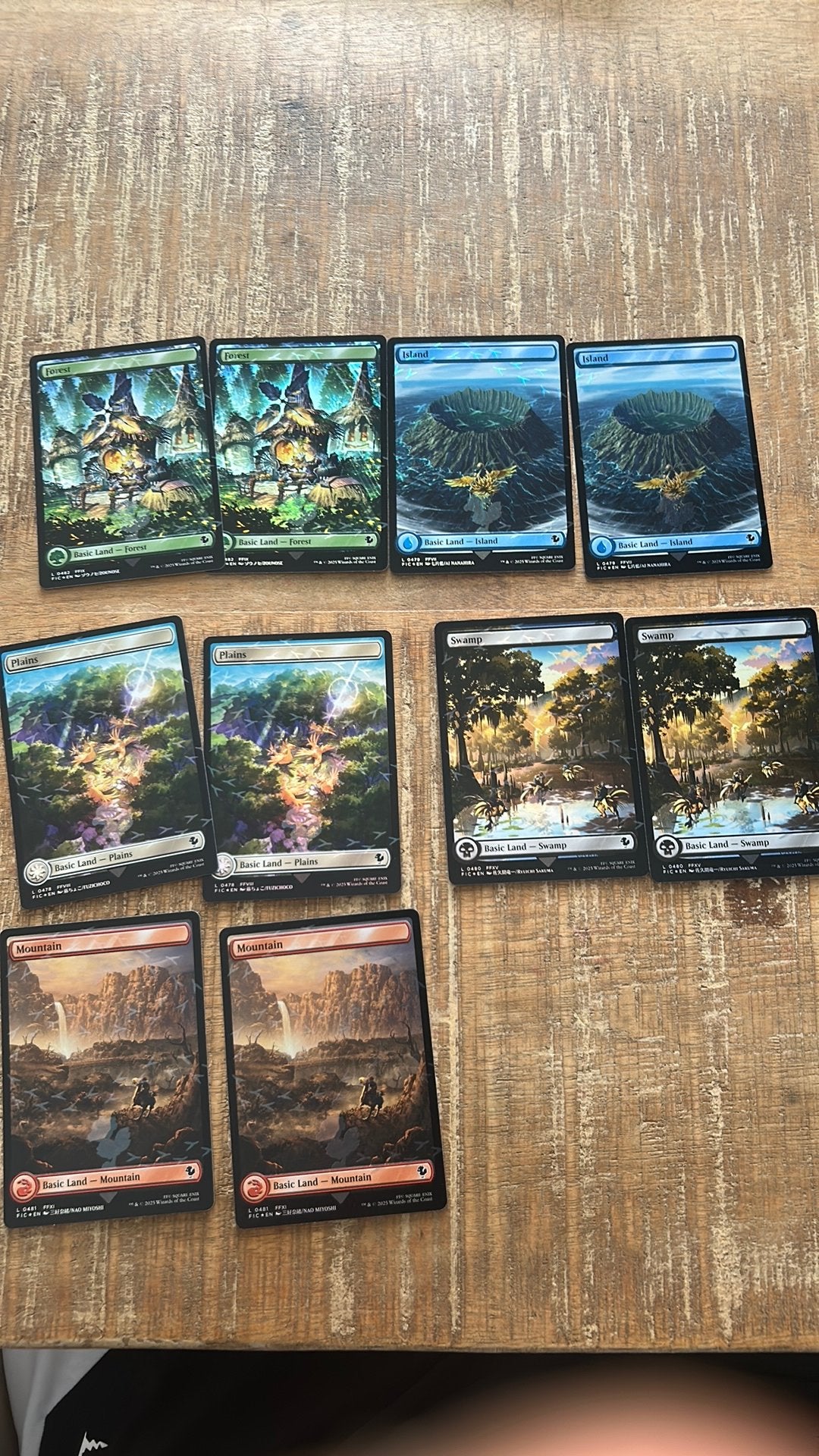 Magic the gathering chocobo bundle lands compleet, Ophalen of Verzenden, Zo goed als nieuw, Foil