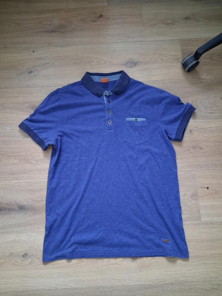 Stijlvolle Hugo Boss Polo - Maat L - Blauw, Kleding | Heren, Polo's, Maat 52/54 (L), Blauw, Ophalen of Verzenden, Zo goed als nieuw