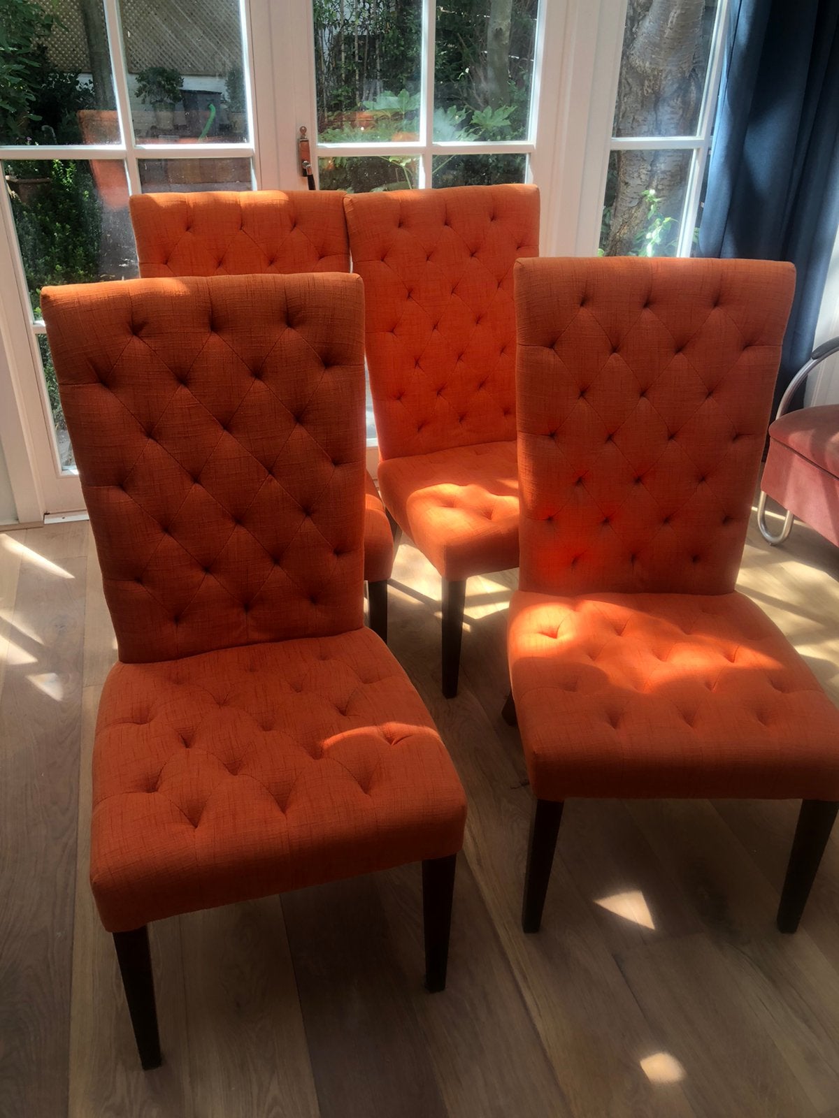 Kuka stoelen oranje, Huis en Inrichting, Stoelen, Ophalen, Overige kleuren, Zo goed als nieuw, Vier
