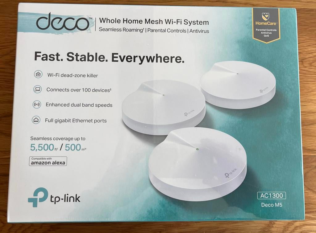 Nieuw in doos DECO M5 Wifi Mesh versterkerset, Computers en Software, WiFi-versterkers, Ophalen of Verzenden, Nieuw