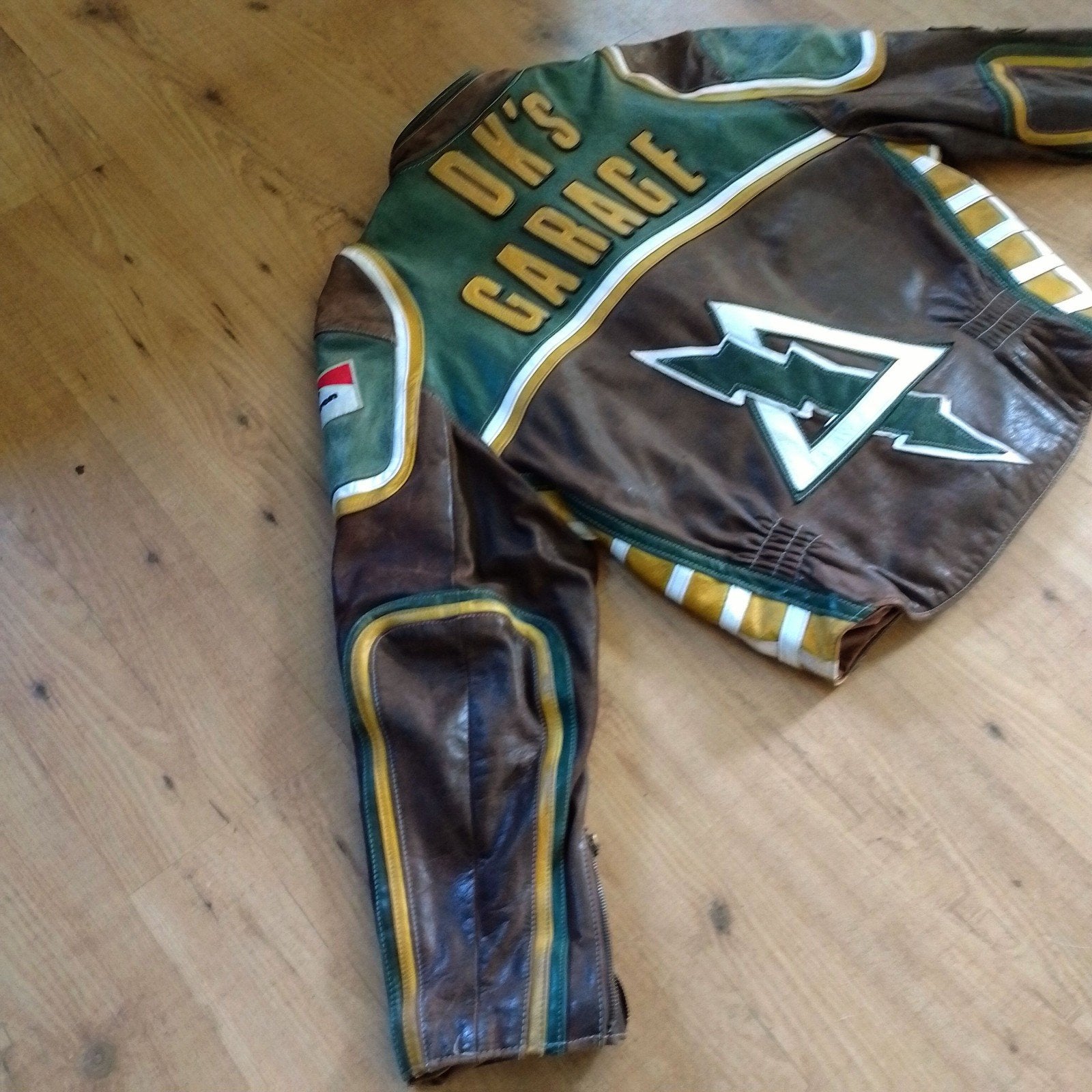 Supergaaf vintage leren DKS jack!, Meerkleurig, Maat 56/58 (XL), Ophalen of Verzenden, Zo goed als nieuw